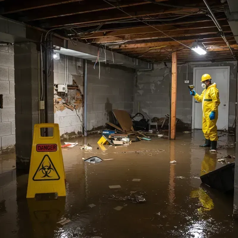 Flooded Basement Electrical Hazard in West End, NY Property